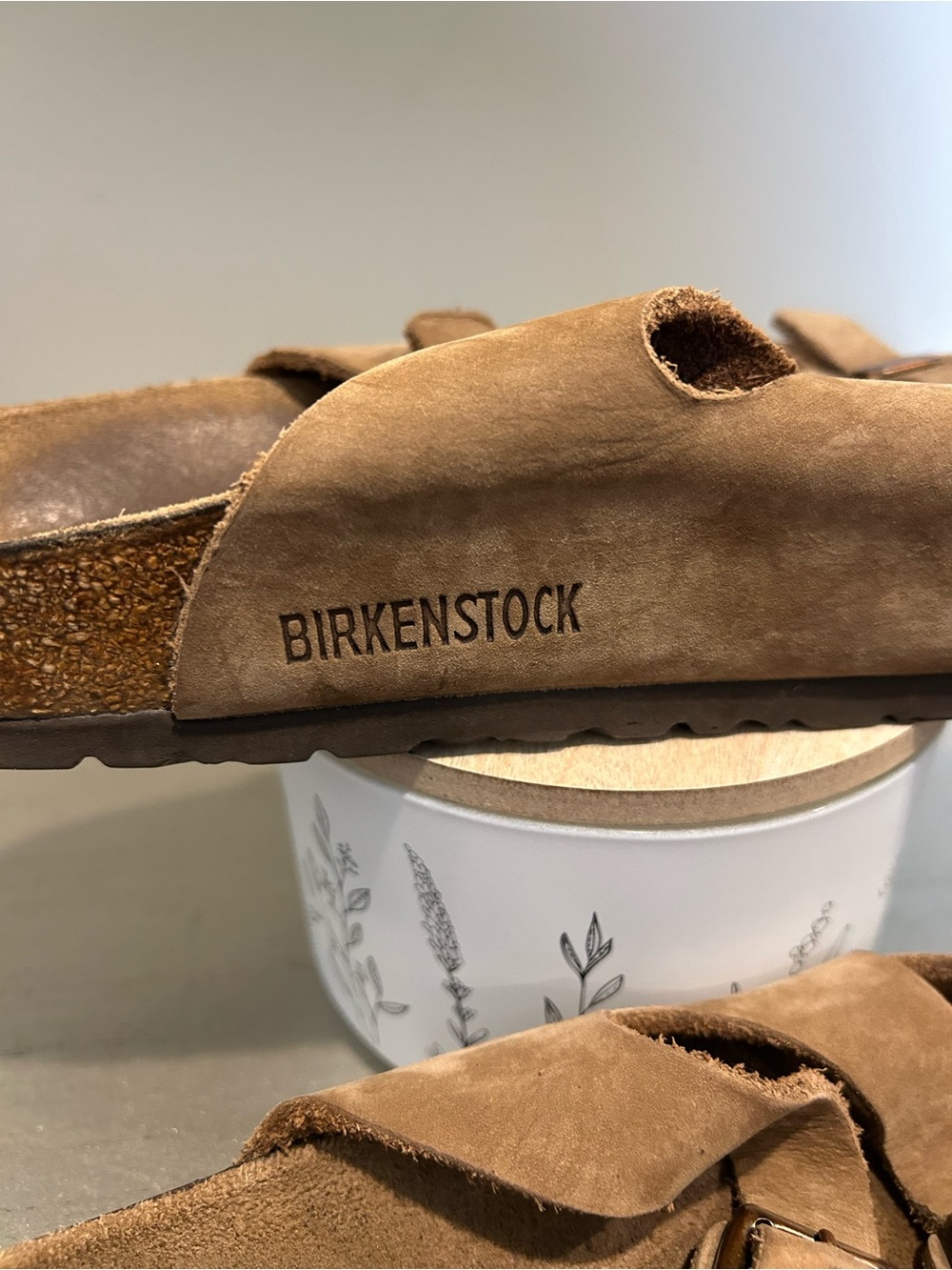 Birkenstock Brown Suede Three Strap Arizona Sandals